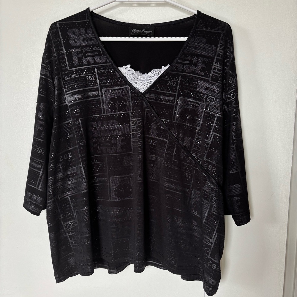 🎉4/30$🎉 Claire France Exclusif Vintage Blouse – Size 3XL